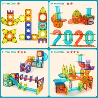 Light Magnetic Tiles- Building Blocks for Kids 3D STEAM Educational Toys, Magnetic Marble Run/Toys for Kids Age 3 +Year Old Boys Girls Creative Gift (49 Pcs Magnetic Tiles)