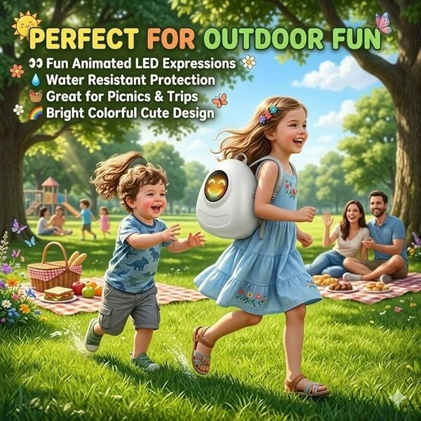 Smart LED Display Backpack for Kids – Water Resistant School Bag for Boys & Girls (No Warranty)