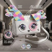 Little Winking Elf Interactive Pet Purse – Animated Eyes & Sounds Crossbody Handbag for Girls - White