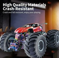 High-Speed RC Monster Truck, 2.4GHz Remote Control Car with Metal Body, All-Terrain Tires, Drift Capability, Rechargeable Off-Road Racing Vehicle for Kids & Adults - Yellow