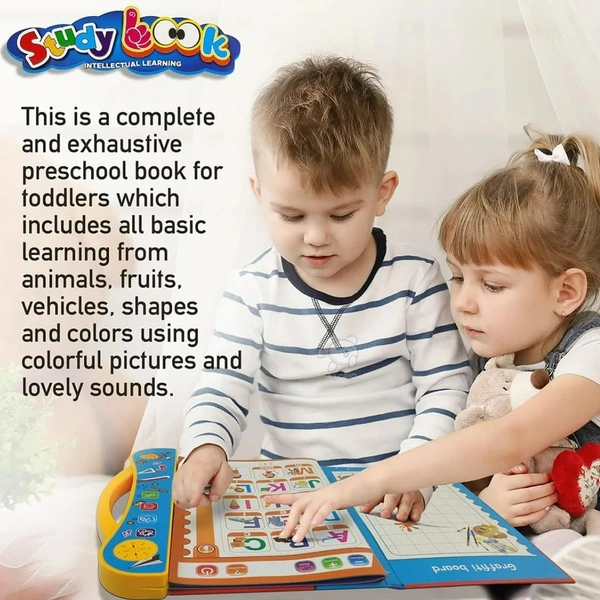 Intelligence Book Sound Book for Children, English Letters & Words Learning Book, Fun Educational Toys