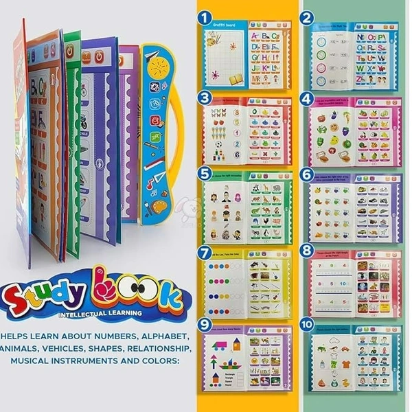 Intelligence Book Sound Book for Children, English Letters & Words Learning Book, Fun Educational Toys