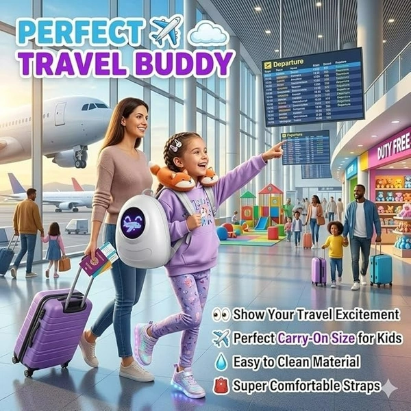Smart LED Display Backpack for Kids – Water Resistant School Bag for Boys & Girls (No Warranty)