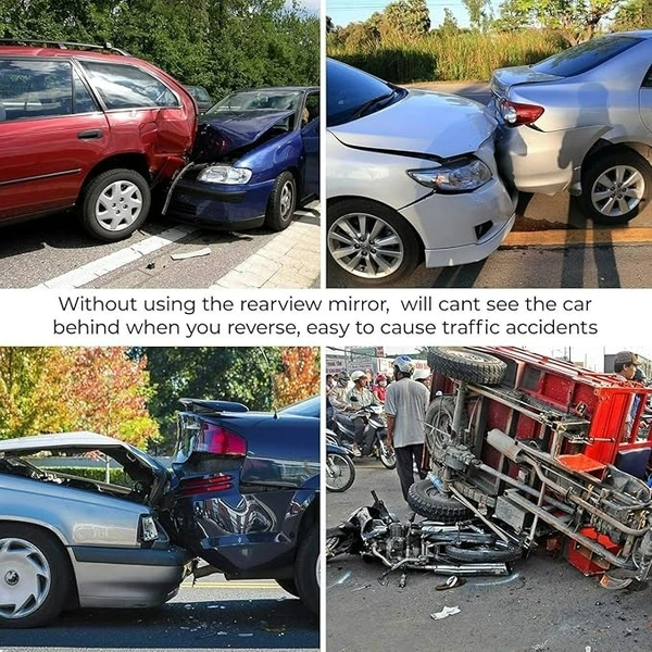 Car Rear View Mirror – Wide Angle Interior Panorama Safety Mirror (1 Pc)