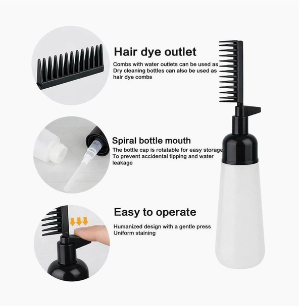 Root Comb Applicator Bottle Hair Dye Applicator Brush for Hair Care Black | Hair Color | Hair Care & Styling