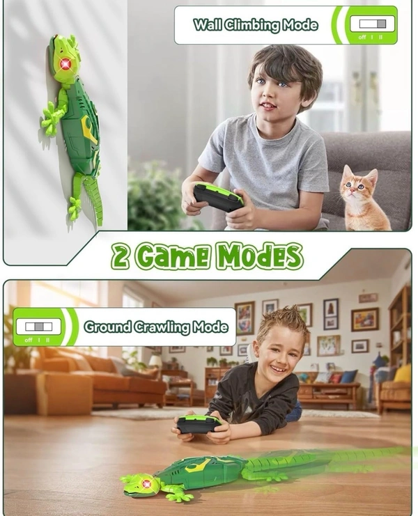 Wall Climbing Gecko, Wall Crawler Robot Gecko, Remote Control Toys for Kids, Rechargeable Remote Control Lizard
