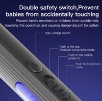 Household 3-in-1 Mosquito Swatter Outdoor UV Light Mosquito Attracting Killing Lamp Electric Mosquito
Swatter