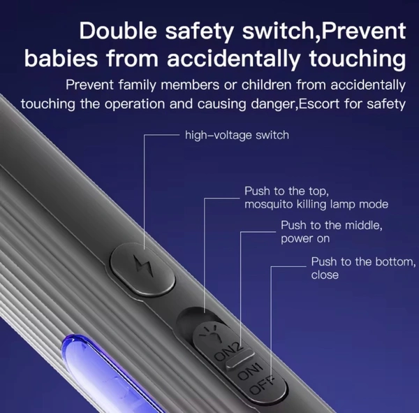 Household 3-in-1 Mosquito Swatter Outdoor UV Light Mosquito Attracting Killing Lamp Electric Mosquito
Swatter