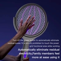 Household 3-in-1 Mosquito Swatter Outdoor UV Light Mosquito Attracting Killing Lamp Electric Mosquito
Swatter