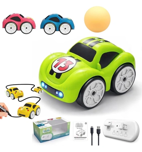 Magic Induction RC Sensor Car with 2.4GHz Remote Control, Smart Music & LED Lights, Line Sensing Infrared Following Mini Car, Educational Racing Toy for Boys & Girls