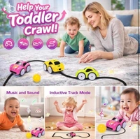 Magic Induction RC Sensor Car with 2.4GHz Remote Control, Smart Music & LED Lights, Line Sensing Infrared Following Mini Car, Educational Racing Toy for Boys & Girls