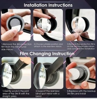 Car Glass Mirror Blind Spot, 360° Mirror, Rear View Convex Mirror, Parking Mirror For Car Mirror Accessories Frameless Suitable All Cars and Bikes - 1