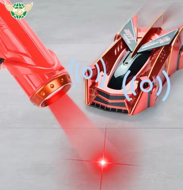 Anti Gravity Ceiling Follow LED Laser Guided RC Real Wall Climbing Radio Control Car Light Controlled Car Toy for Kids