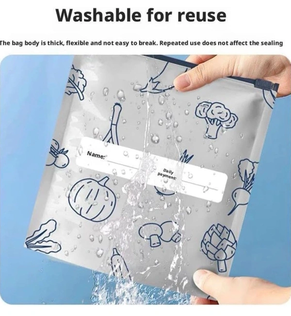 Reusable Aluminum Food Storage Bag, Stand Up Foil Sealable Bags with Zip Lock,Food Storage Preservation Bags, Leakproof Aluminium Foil Fresh keeping Bag for Vegetable Fruit Meat - 30