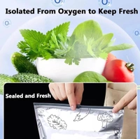 Reusable Aluminum Food Storage Bag, Stand Up Foil Sealable Bags with Zip Lock,Food Storage Preservation Bags, Leakproof Aluminium Foil Fresh keeping Bag for Vegetable Fruit Meat - 30