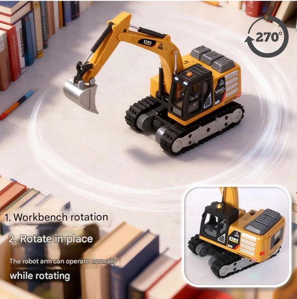 Mini RC Construction Series – Pocket Dump Truck,Excavator & Forklift Set, 1/64 Mini RC Construction Crane Forklift Trucks with Transformable Lift Fork & Hook,Lights,Sounds