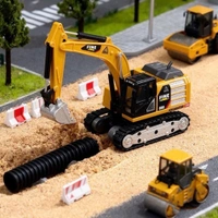 Mini RC Construction Series – Pocket Dump Truck,Excavator & Forklift Set, 1/64 Mini RC Construction Crane Forklift Trucks with Transformable Lift Fork & Hook,Lights,Sounds