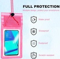 Storite 5-Pack Universal Waterproof Sealed Mobile Pouch Pvc Transparent Rain Protection Cover Up To 7 Inches For Smartphones(Multi Colour) - 1