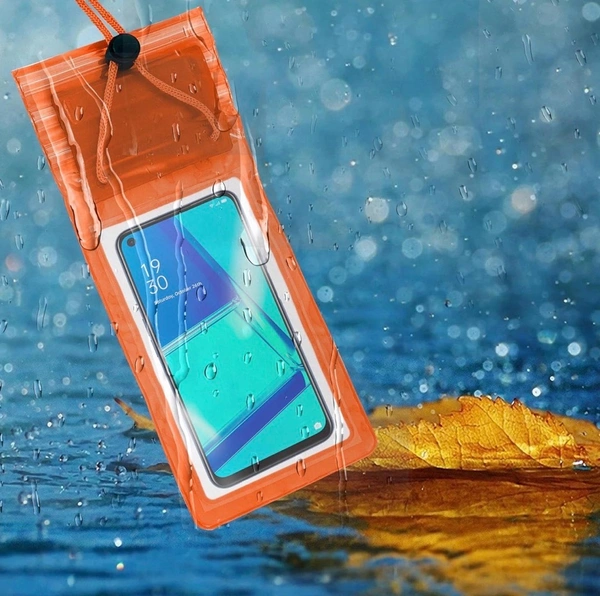 Storite 5-Pack Universal Waterproof Sealed Mobile Pouch Pvc Transparent Rain Protection Cover Up To 7 Inches For Smartphones(Multi Colour) - 1