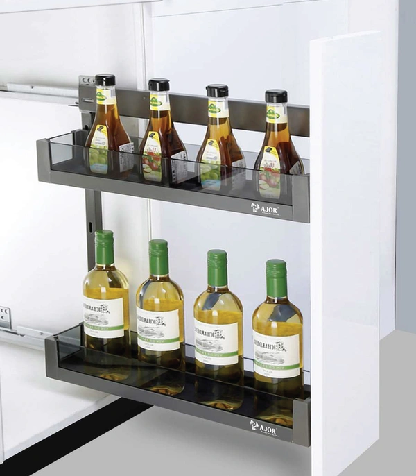 GLASS BOTTLE  PULLOUT 2 TIER  - 250MM, AJ18325