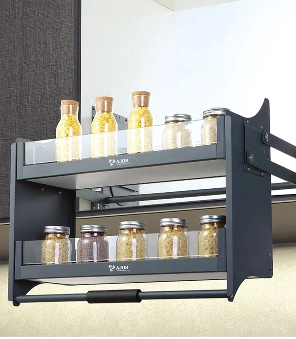 GLASS ELEVATOR BASKET - PULL DOWN - 900MM, AJ20190