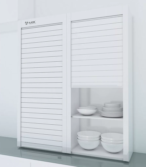 GLASS ROLLING SHUTTER (WHITE) - 600MM, WHITE, AJ21160