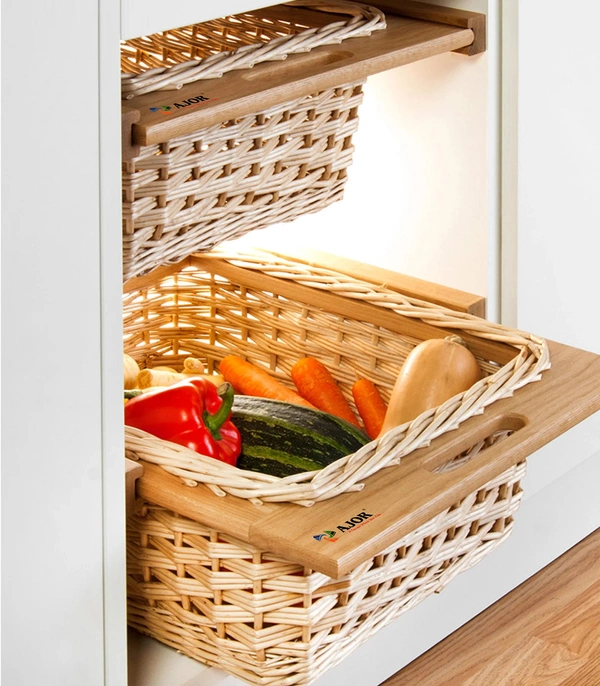 PREMIUM CANE WICKER BASKET - AJ28060, 600MM