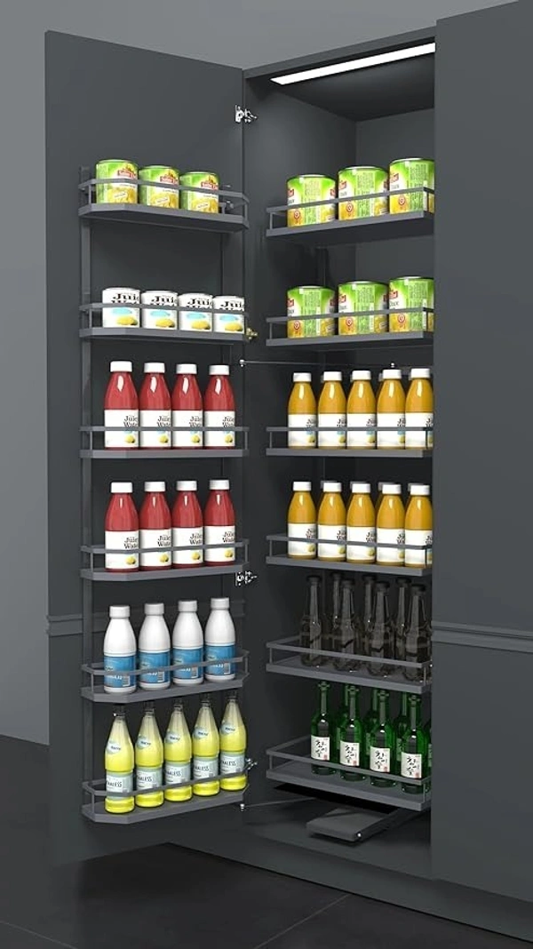 WOODEN PANTRY (CHROME - 450MM, CHROME, AJ101456