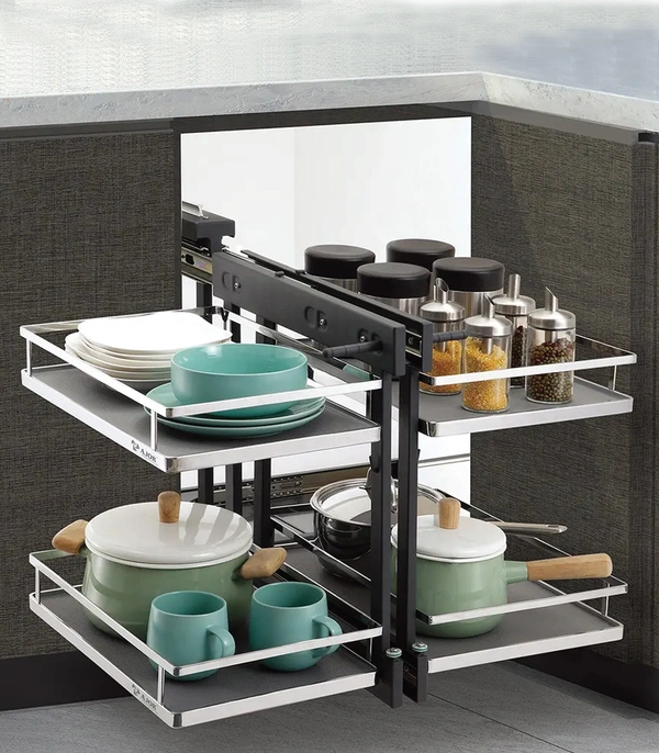 WOODEN UNIVERSAL CORNER (CHROME) - 800/900MM, CHROME, AJ131