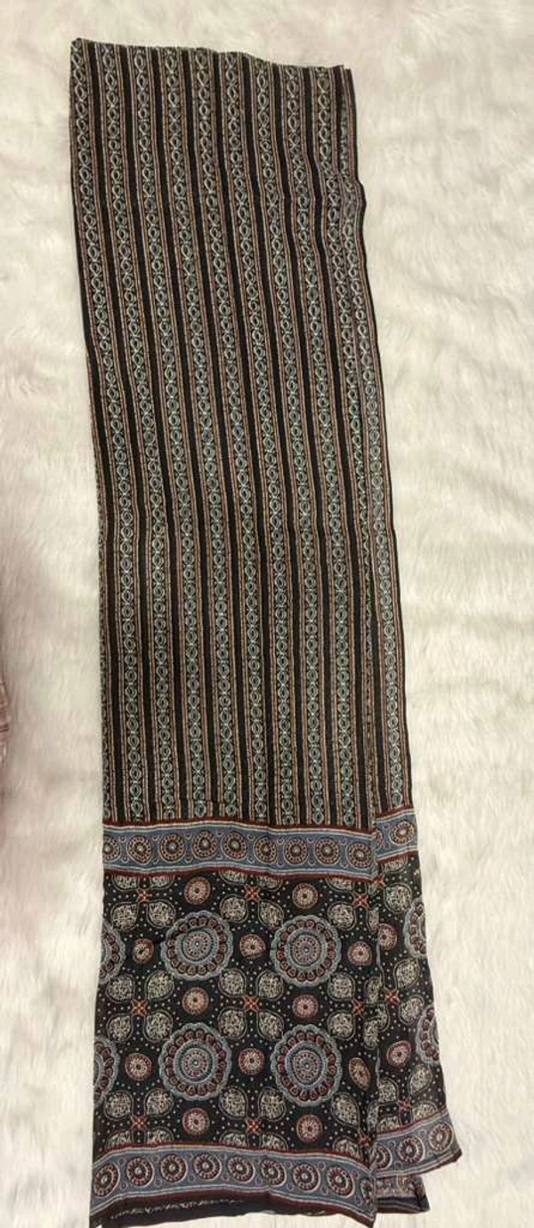 Black Ajrakh/Medallion Print Kurta Set - XXXL