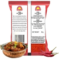 Sunrise Pure Pure Red Chilli Powder, Lal Mirch Powder, 50 g Pouch - 50 gm