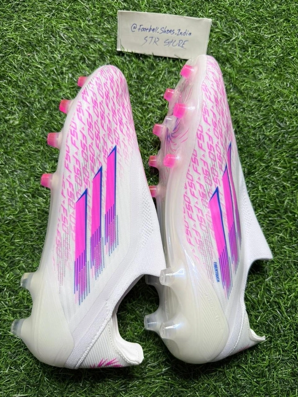 F50 Elite White And Pink Colour FG Without Lace - 6.5