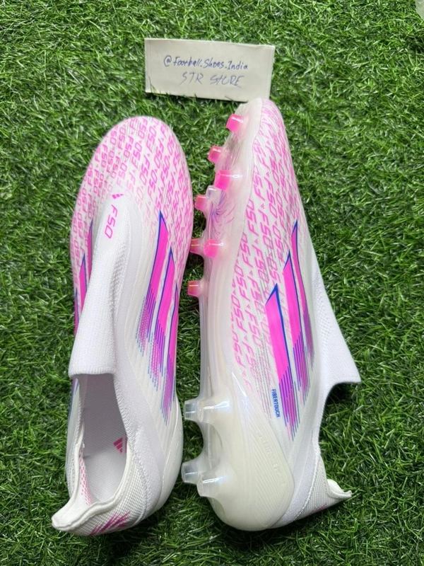 F50 Elite White And Pink Colour FG Without Lace - 8