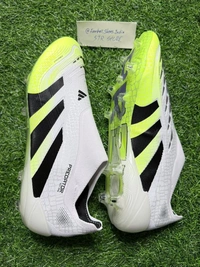 Predator Elite White And Green Low-top FG Without Lace - 9.5