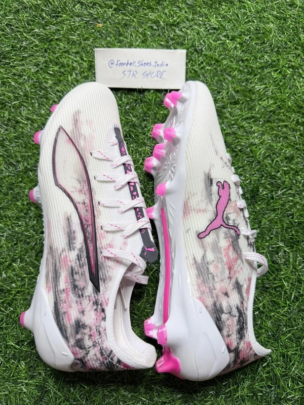 Ultra Ultimate White & Pink Low-Top FG With Lace - 8
