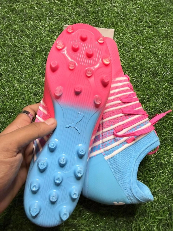 Future Pink And Blue Colour FG+AG Multi Ground Boot With Lace - 6.5