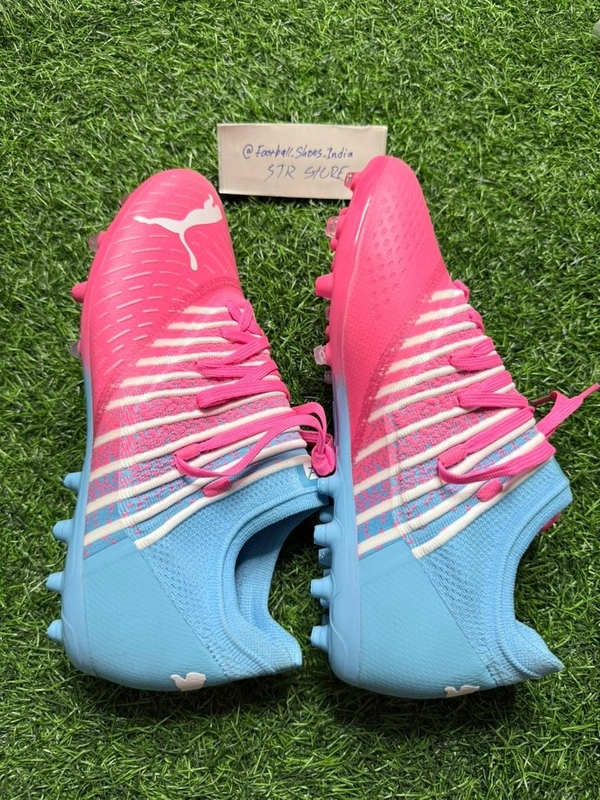 Future Pink And Blue Colour FG+AG Multi Ground Boot With Lace - 6.5