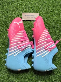 Future Pink And Blue Colour FG+AG Multi Ground Boot With Lace - 7.5