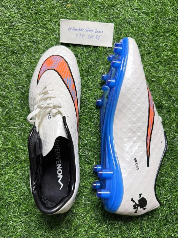 Hypervenom Phantom White Blue FG Low-top With Lace - 6
