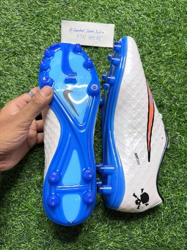 Hypervenom Phantom White Blue FG Low-top With Lace - 7