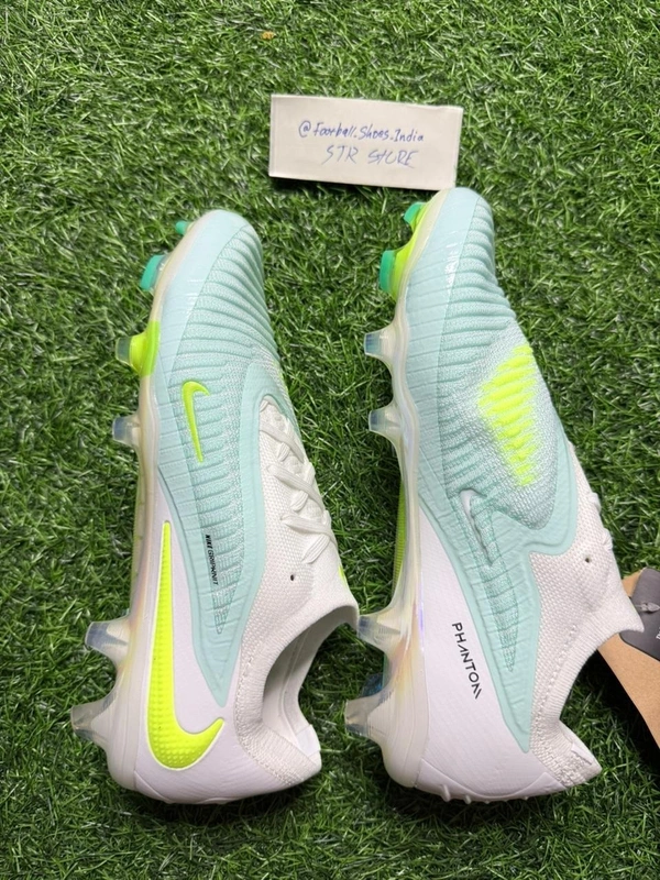 Phantom 6 Luna III Elite White Sky-blue Low-top FG With Lace - 9