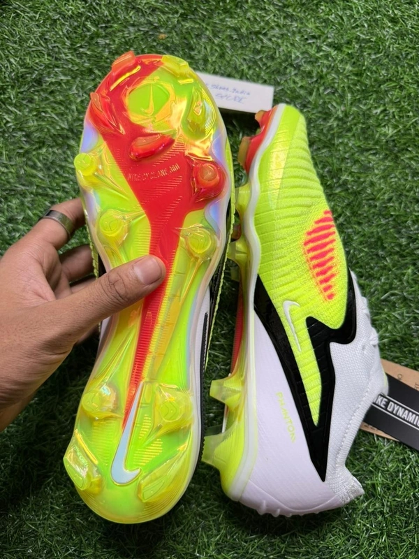 Phantom 6 Luna III Elite White Green Low-top FG With Lace - 10