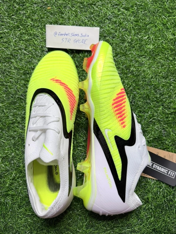 Phantom 6 Luna III Elite White Green Low-top FG With Lace - 10