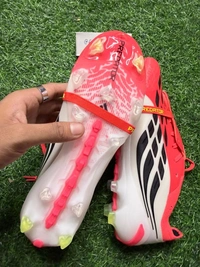 Predator Foldover Elite Red And White Colour FG With Lace - 9.5