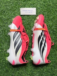 Predator Foldover Elite Red And White Colour FG With Lace - 10.5