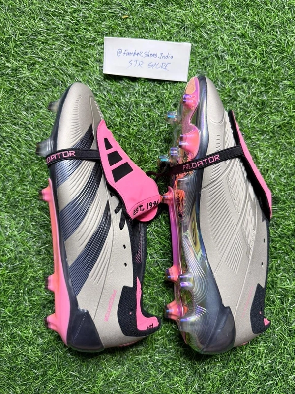 Predator Foldover Elite Grey And Pink FG - 6.5