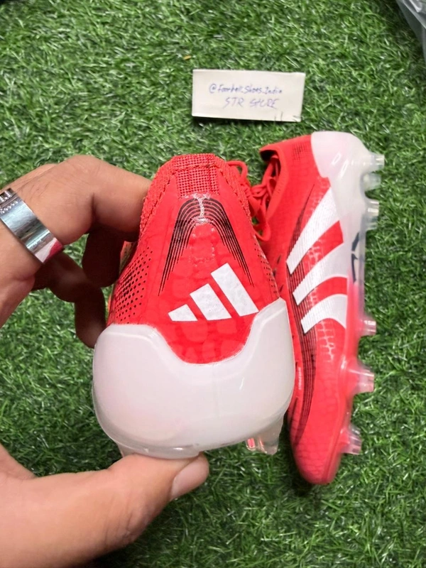 Predator Foldover Elite Red And White Colour FG With Lace - 6