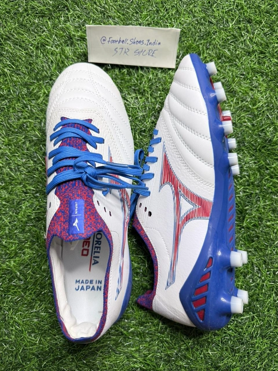Mizuno Neo 3 White And Blue FG With Lace