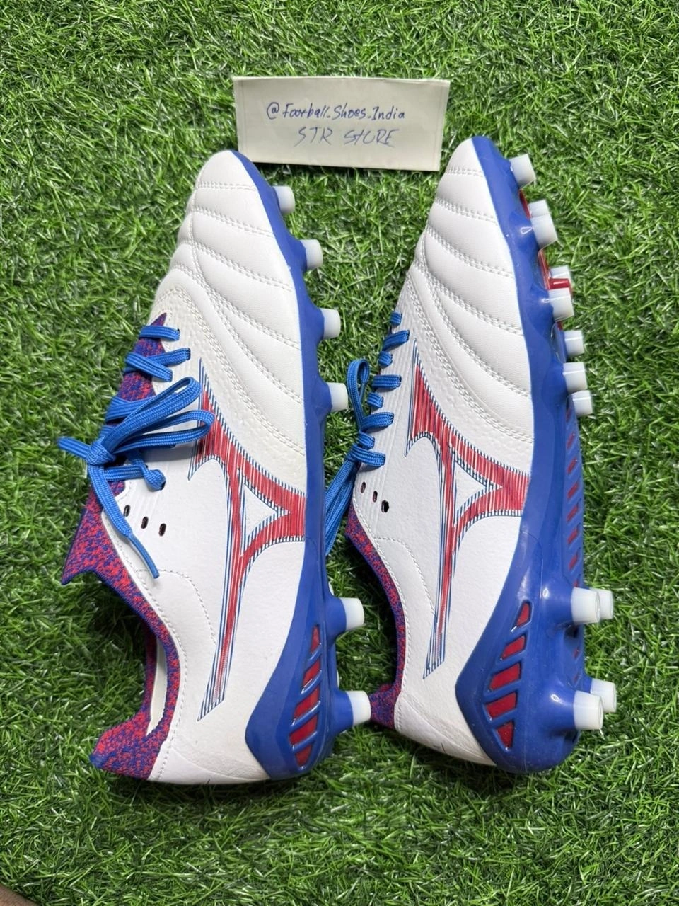 Mizuno Neo 3 White And Blue FG With Lace