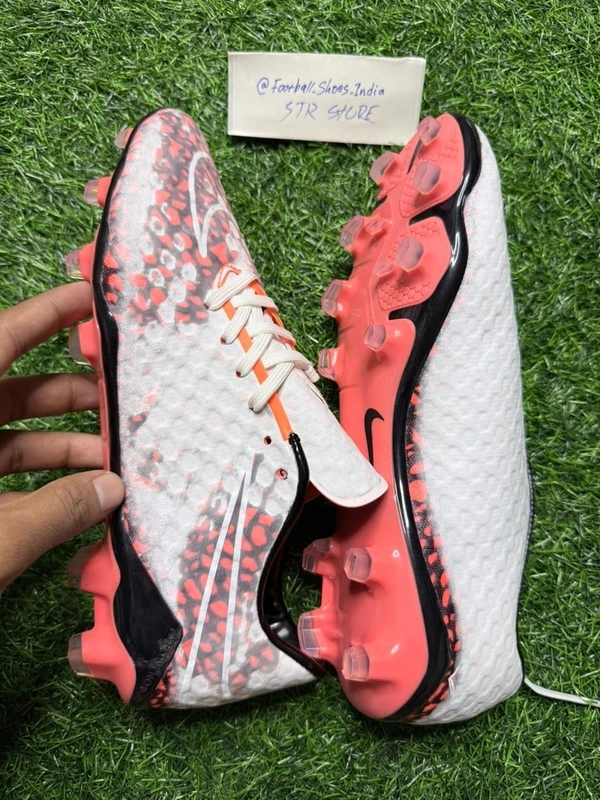 Hypervenom Phantom 3 White Orange Low-top FG With Lace(Colour Changing) - 7.5